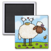 spring sheep magnet