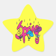 Spring Showers 3 Star Sticker