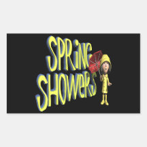 Spring Showers Rectangle Sticker