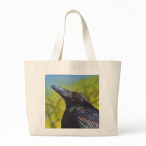 Spring Sky Raven Crow Tote Bag
