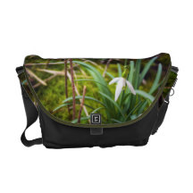 Spring Snowdrop Flowers Courier Bag