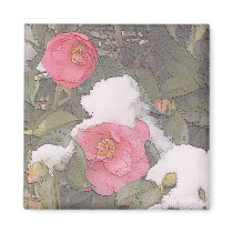 SPRING SNOWS by SHARON SHARPE magnets