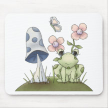 Spring Stuff · Frog & Mushroom Mouse Pad