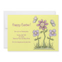 Spring Stuff · Purple Flowers & Butterflies invitations