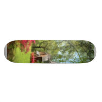 Spring - Suburban House With Azaleas skateboards