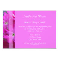 Spring, summer floral engagement party invitations personalized invites