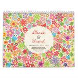Spring Summer Flowers Wedding Photo Guest Book Wall Calendars