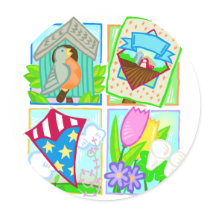 Spring/Summer Seasonal Design stickers by doonidesigns Spring/Summer Seasonal Design stickers