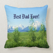 Spring Tetons Father's Day Pillow