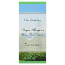 Spring Tetons WEDDING Program Full Color Rack Card