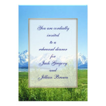 Spring Tetons WEDDING rehearsal dinner invitation invitations