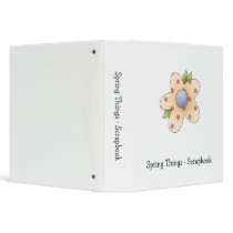 Spring Things · Apricot Flower Vinyl Binder