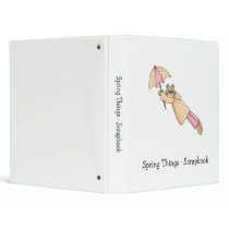 Spring Things · Bear Pink & Orange 3 Ring Binders