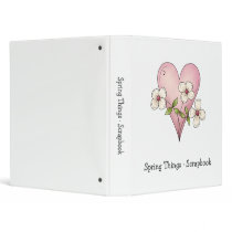 Spring Things · Heart & Flowers Vinyl Binder