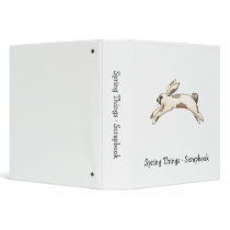 Spring Things · White & Brown Bunny Binder