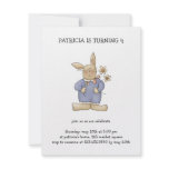 Spring Time · Easter Bunny with Flowers Personalized Invite