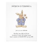 Spring Time · Easter Bunny with Flowers Personalized Invite