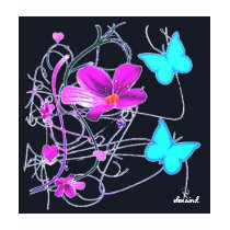 Spring Time on Black T-Shirt by elenaind Spring Time on Black T-Shirt