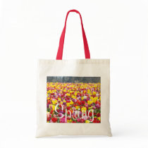 Spring Tote Bags gifts Tulip Flowers Floral