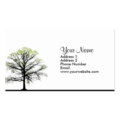 Spring Tree 2 Business Cards (front side)