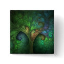 Spring Tree Square Button