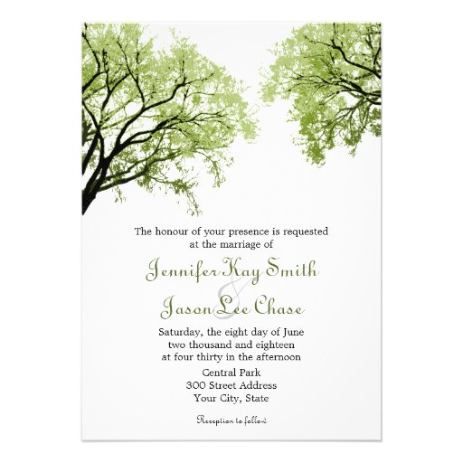 Spring Trees 2- Wedding Invitations (front side)
