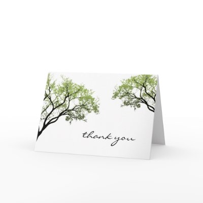 Spring Trees Thank You Card by AJsGraphics