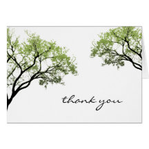 Spring Trees Thank You Card