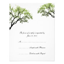 Spring Trees Wedding Invitation RSVP