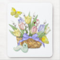 Spring Tulip Basket mousepads