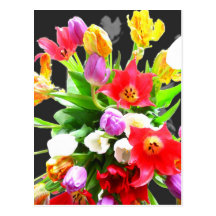 Spring Tulip Flowers Postcard