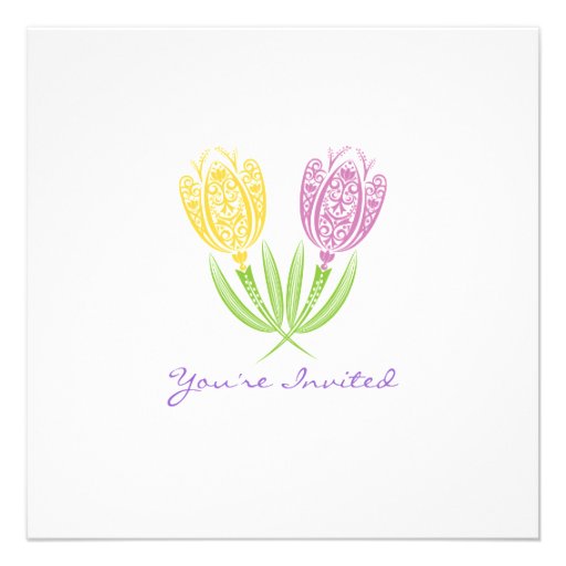 Spring Tulips - Baby Shower Invitation