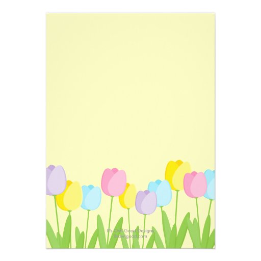 Spring Tulips Easter Party Invitation