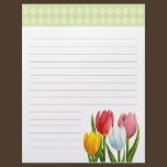 Spring Tulips Lined Letterhead letterhead