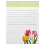 Spring Tulips Lined Letterhead