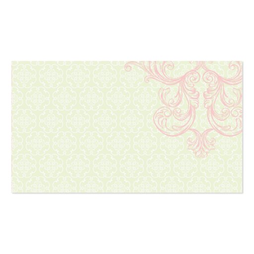 Spring Vintage Cute Bird Couple and Nest Business Cards (back side)
