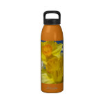 Spring Water Bottle Add Your Text Daffodils Flower