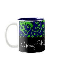 Spring Wedding Black & Blue Mug - Customizable by WeddingsBest Spring Wedding Black & Blue Mug - Customizable