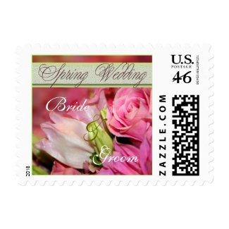 Spring Wedding Custom Name Template Stamp stamp