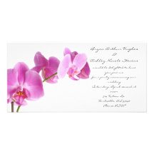 spring wedding photo greeting card