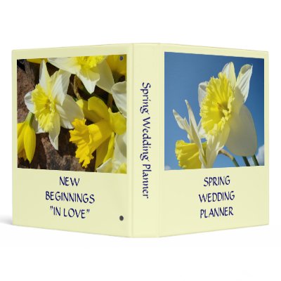 Spring Wedding Planner Book Binder Bride's Plans by Basleeartprintgifts