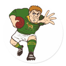 Springbok Rugby players gifts stickers by Funkart Springbok Rugby players gifts stickers
