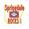 Springdale Rocks ! (red) stickers by ArkansasDotCom Springdale Rocks ! (red) stickers