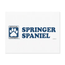SPRINGER SPANIEL_Blue postcards by GenuineDogOwner SPRINGER SPANIEL_Blue postcards