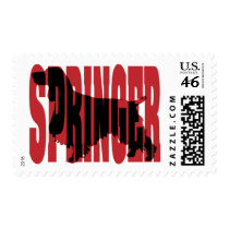 Springer Spaniel silhouette postage by DDGraphix Springer Spaniel silhouette postage