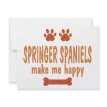 Springer Spaniels Make Me Happy invitations by TLArnold4 Springer Spaniels Make Me Happy invitations