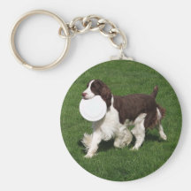 Springer with frizbee Keychain