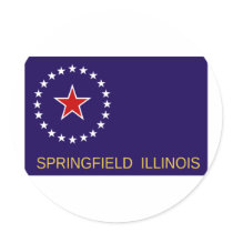 Springfield, Illinois.png Round Sticker