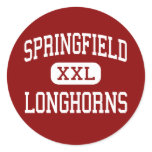 Springfield - Longhorns - High - Springfield Round Stickers