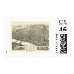 Springfield, MA Panoramic Map - 1875 Stamp